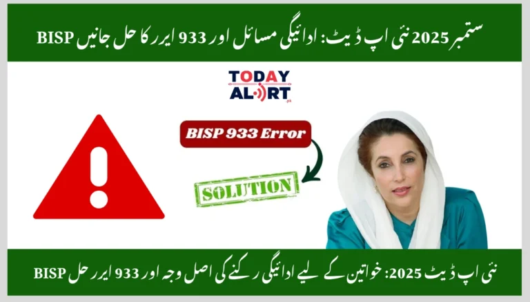 BISP New Update October 2025 Fixing Payment Delays and the 933 Error