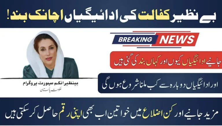 Benazir Kafalat Program Suspension in Sindh What Happened and What to Expect Next